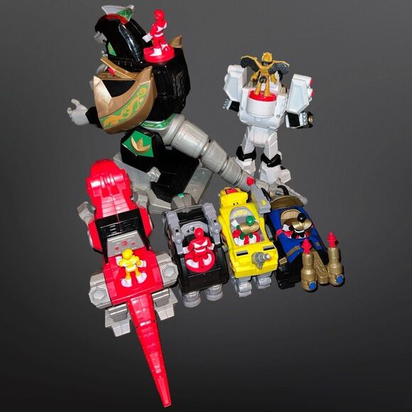 Imaginext Power Ranger Dino Supercharge Dragonzord Tigerzord Weapons & Figures - Picture 15 of 15